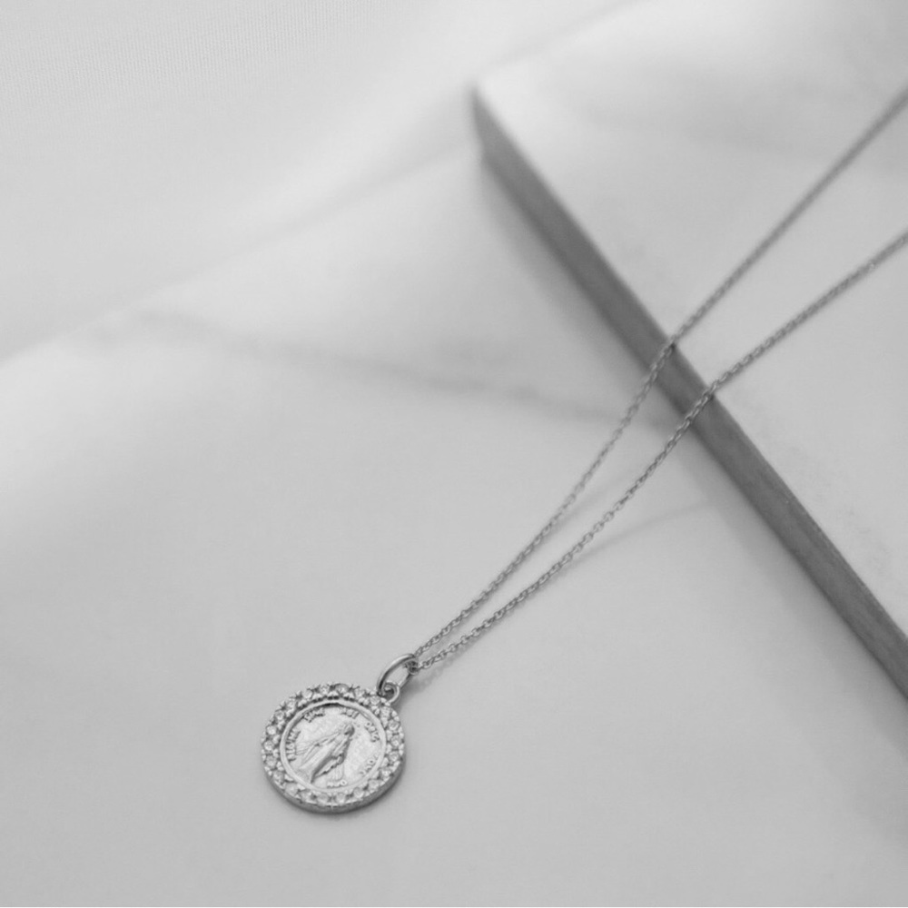 Silver Mary Necklace - Picture 2 of 8